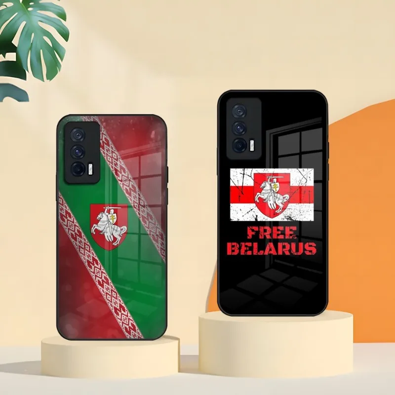 Belarus Flag Phone Case Tempered Glass For Vivo LQOO 9 U5 Z3 7 8 Pro Y31s Y73 Y55s X70 X60 Y30 S9 S10 S12 Back Cover