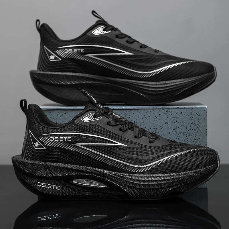 

[Sports Shoes] Men's ultra light professional marathon running shoes, carbon plate cushioning, breathable low cut design, fluore