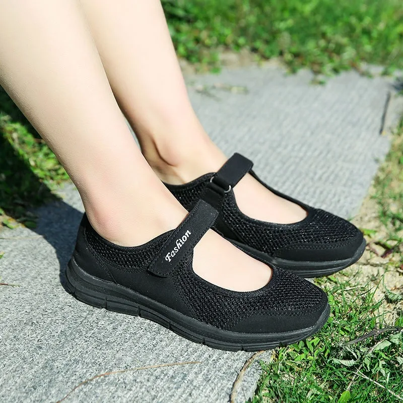 Women Walking Shoes Orthopedic Diabetic Ladies Platform Mules Mesh Lightweight Slippers Wedge Female Sneaker