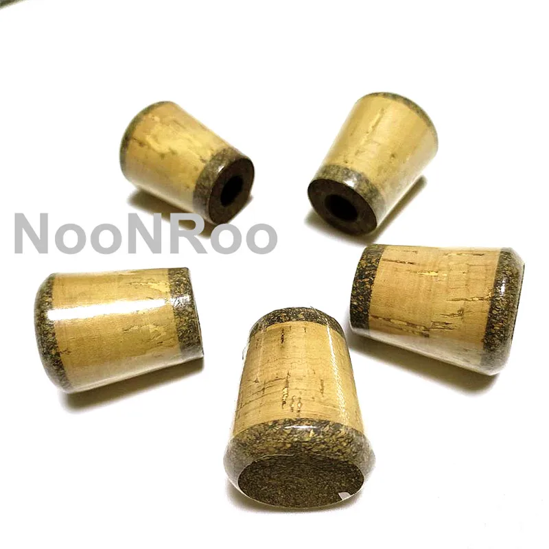 NooNRoo AA Grade Cork With Rubber Cork End Cap Butt Caps Fighting Butt For Fishing Rod Repair Rod Accessory  3pcs /Bag