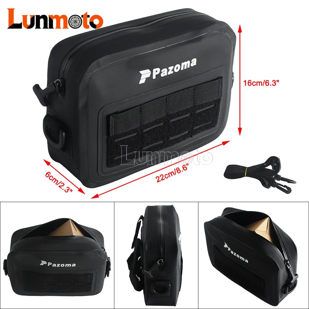 Motorcycle Front Handle Bars Bags Travel Pouch Bag Sissy Bar T-Bar Handlebar Bag Waterproof For Harley Softail Dyna Sportster