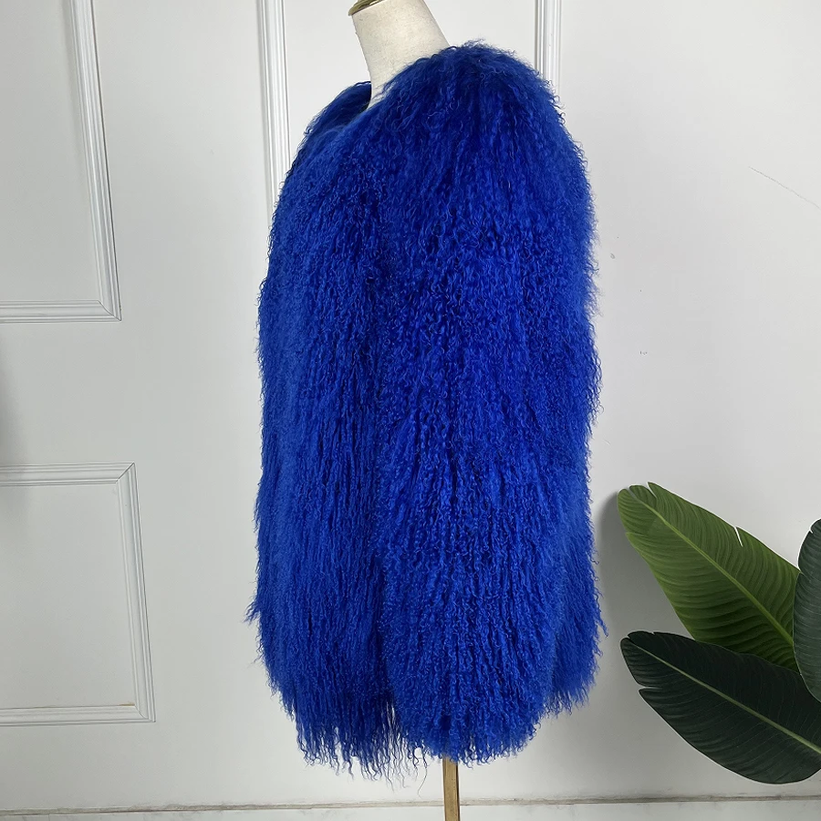 จริงมองโกเลียเสื้อขนสัตว์ Sheepskin JACKET สําหรับผู้หญิงธรรมชาติทิเบต Lamb FUR ที่ขายดีที่สุดขนสัตว์จริง