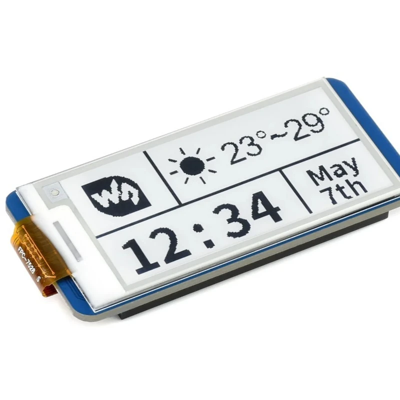 2.13inch E-Paper E-Ink Display Module for Raspberry Pi Pico, 250*122, Black / White, SPI, Paper-Like Effect, Low Power