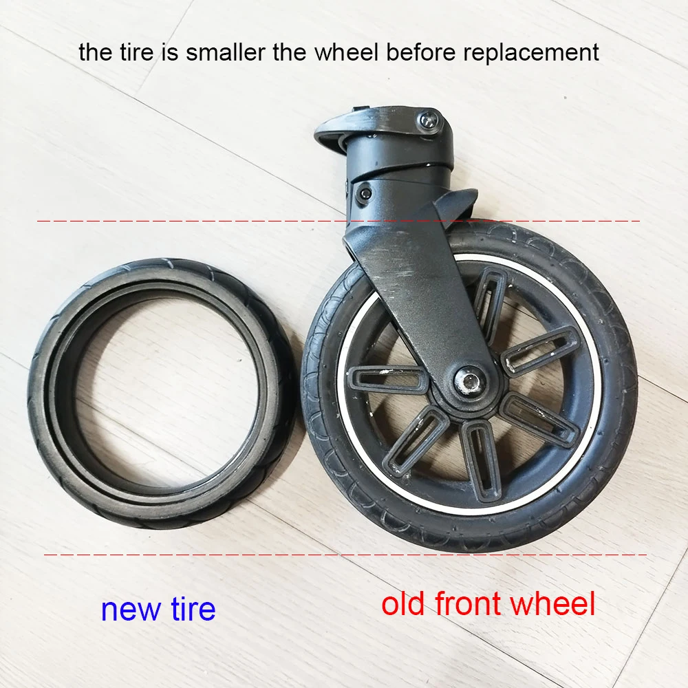 Buggy Tire Custom For Triv Front Or Rear Wheel PU Tubeless Tyre Cover With Tread DIY Compatible Baby Stroller Accessories