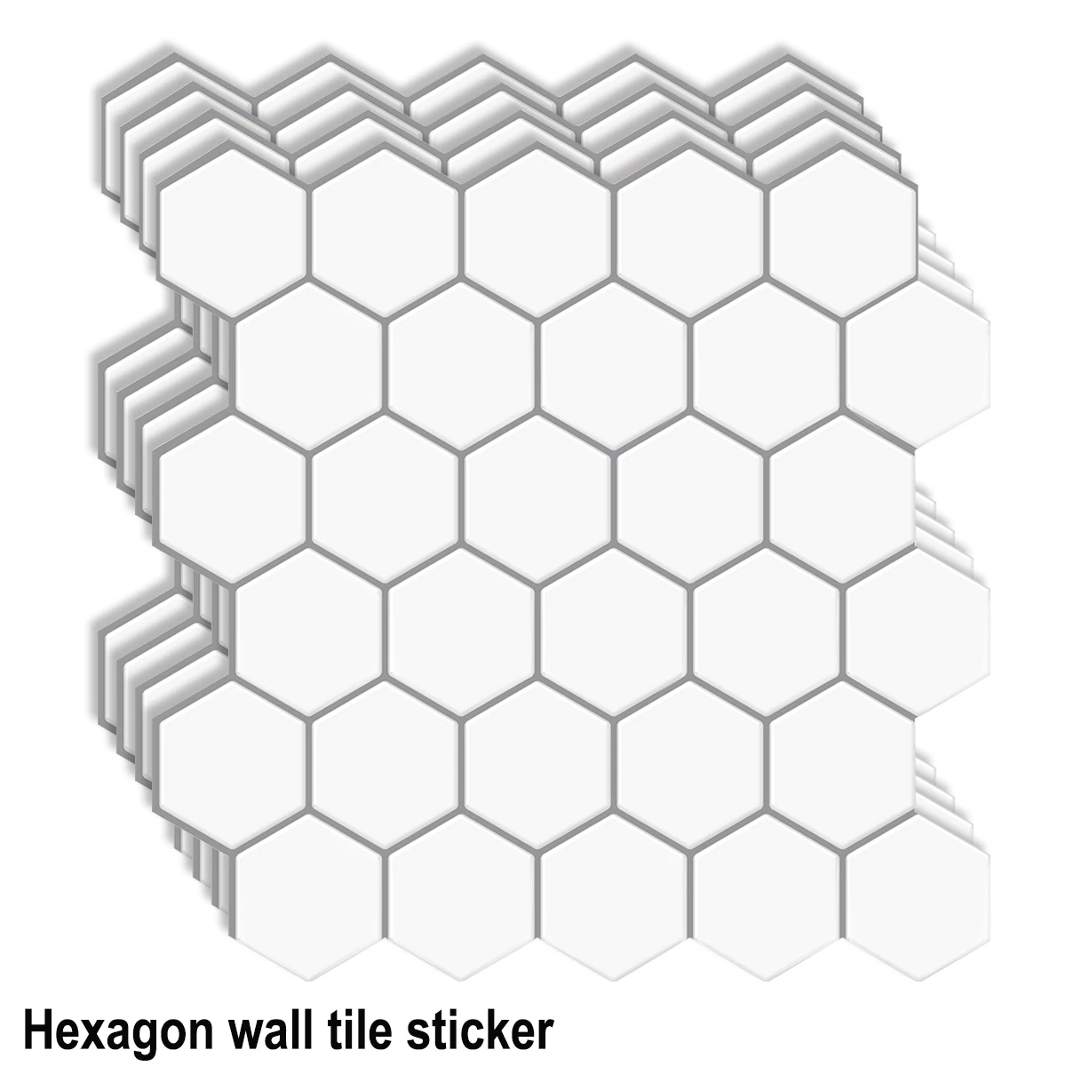 Premium Hexagon Tile Stickers Peel and Stick 3D Brick Design Wallpaper Strong Adhesive Stick on Kitchen and Bathroom Backsplash