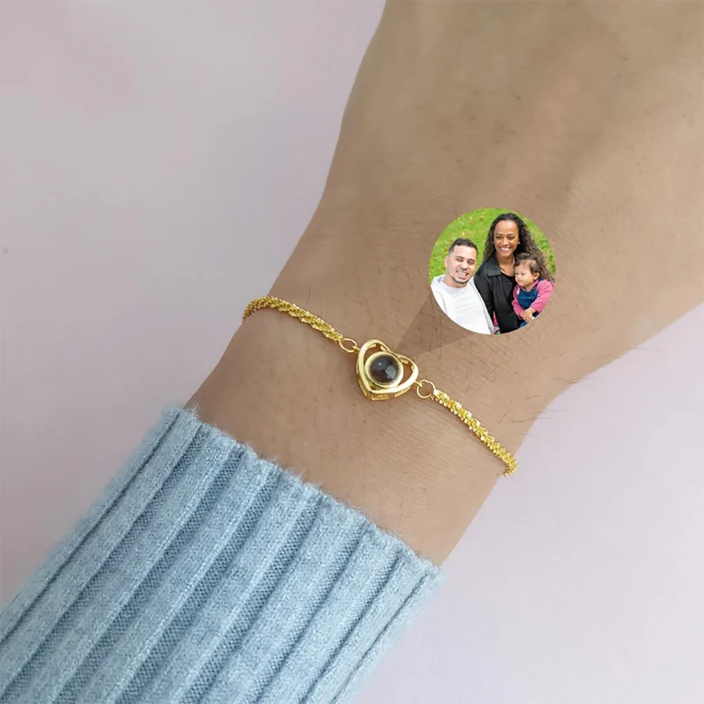 

DHQH Personalized Photo Bracelet Mom Photo Projection Bracelet Projection Jewelry Commemorative Christmas Gift for Her Gift