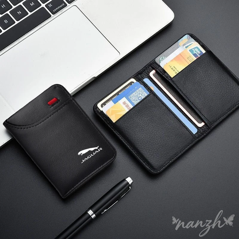 

Textured Leather Storage Wallet Cardholder's Identification Card Coin Purse For Jaguar XE XF E-Pace F-Pace A8 A9 X8 XJ XFL XJL