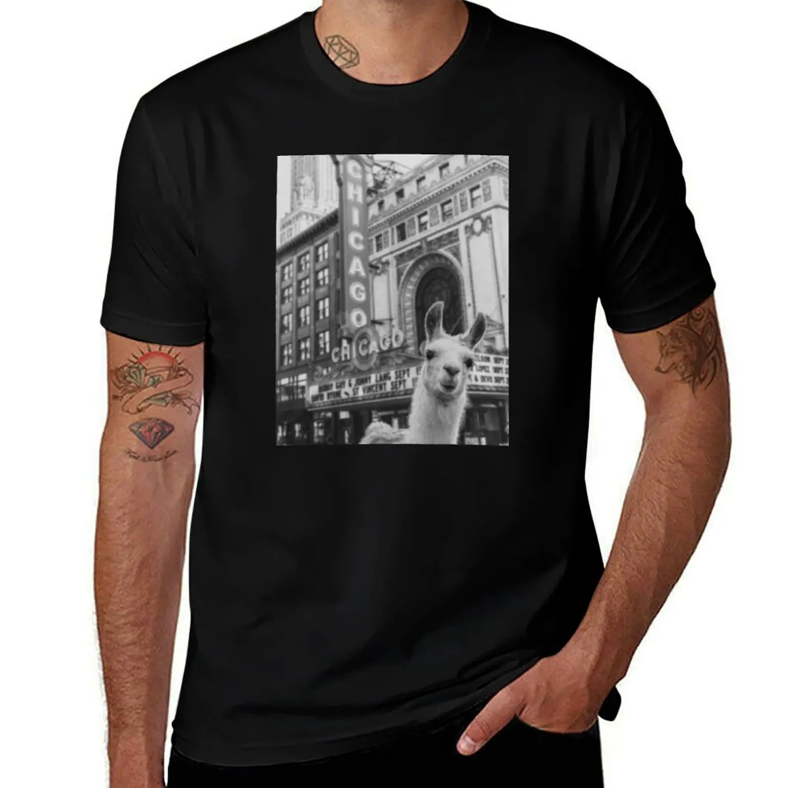

Chicago Llama T-Shirt cotton t shirt man anime t shirts for man mens graphic t shirts T-Shirt