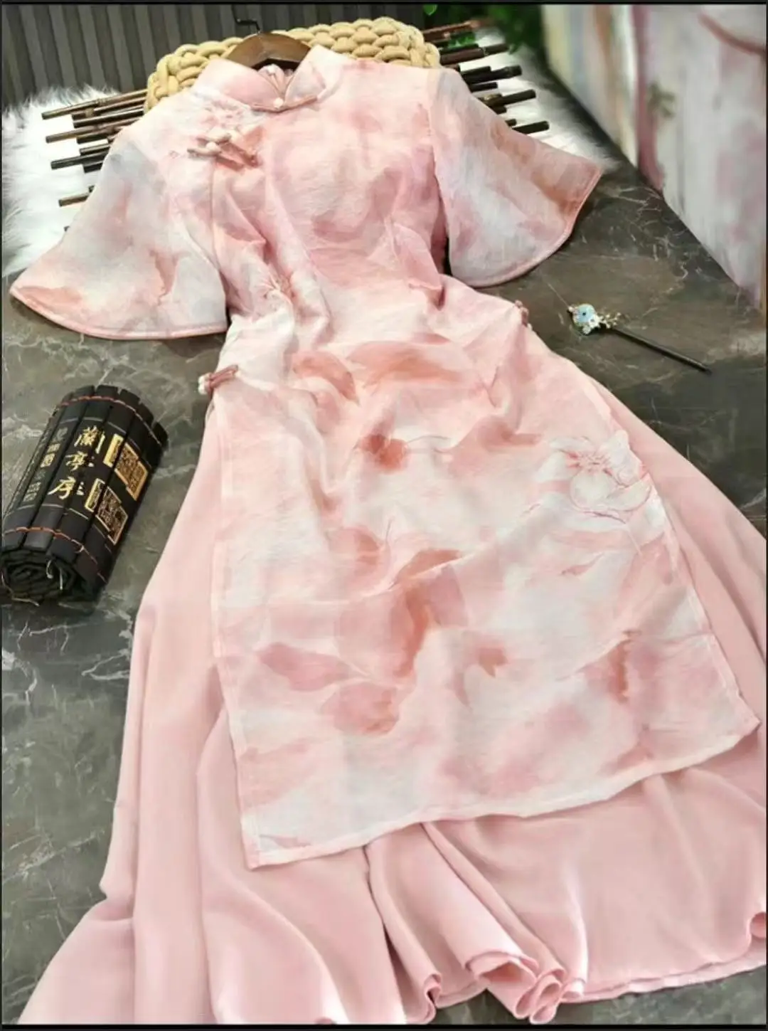 qipao-da-donna-per-uso-quotidiano-elegante-abito-cinese-retro-rosa-nuovo-cheongsam-2026-a-maniche-corte-vestito-estivo-slim-da-donna