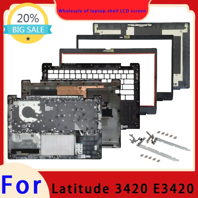 Suitable for Latitude 3420 E3420 LCD screen top cover, screen frame, palm rest, hinge keyboard bottom shell, network card cover