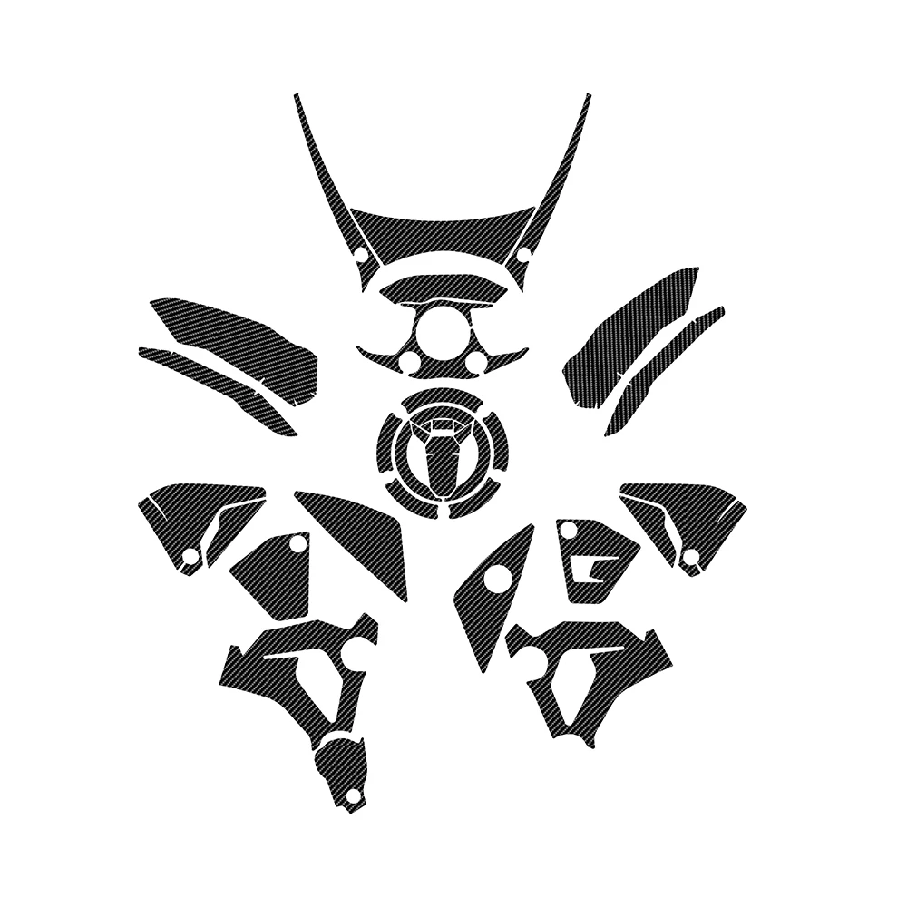 TRK702X Carbon Fiber Stickers for Benelli TRK 702 X Carbon Fairing Emblem Sticker Decal Body Full Kits Decoration Sticker