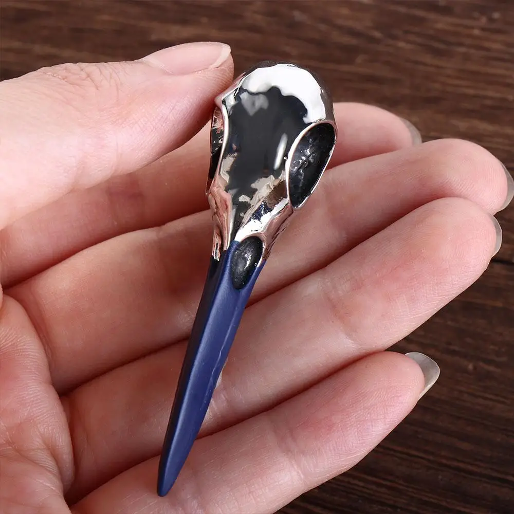 Punk Headwear Gothic Hair Clips Bird Skull New Headdress Women Duckbill Clips Skull Hair Clips Crow Head Animal Skull Hairpins