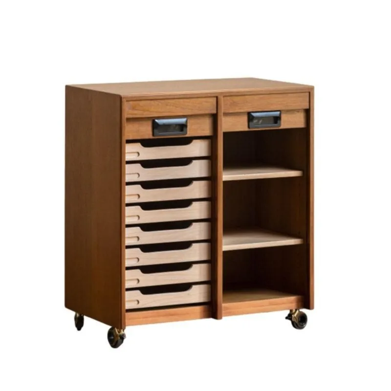 North American Black Walnut File Cabinet, Vintage Locker