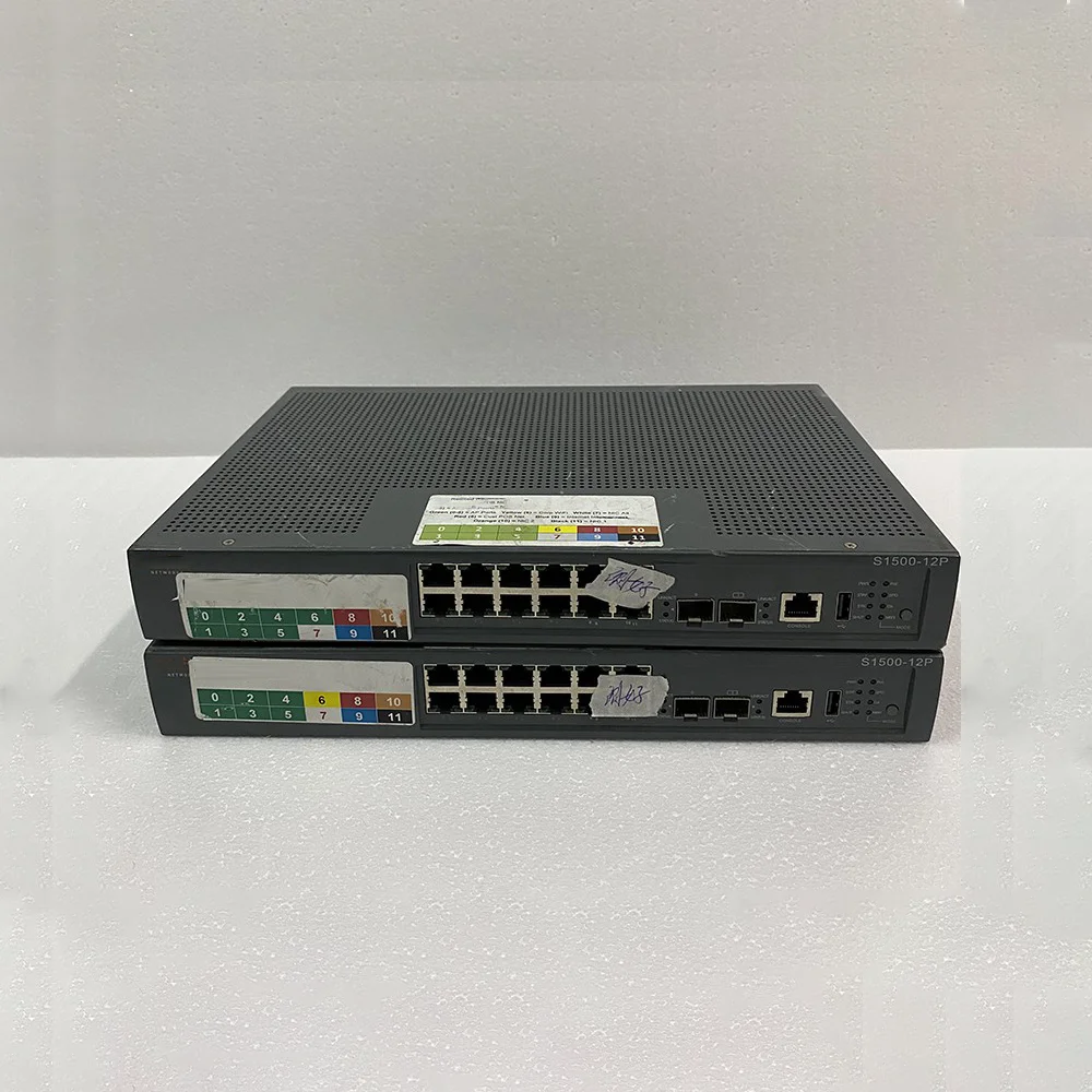 1Pcs 1500-12P 12 Port Gigabit POE Power Supply Network Management Switch 2-Port SFP Optical Port