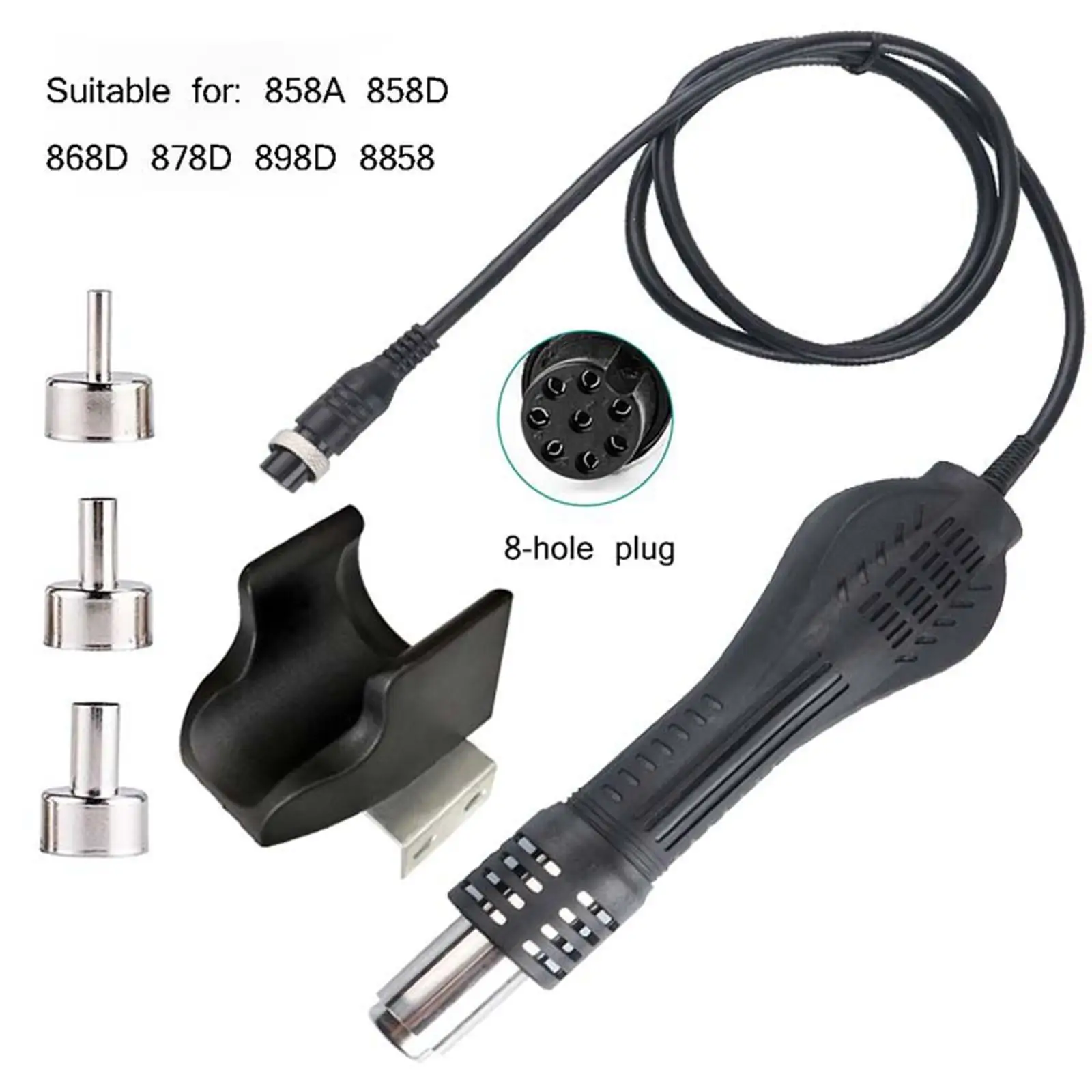 Portable Mini Hot Air Soldering Handle Soldering Accessory for Rework Station DIY Soldering Projects
