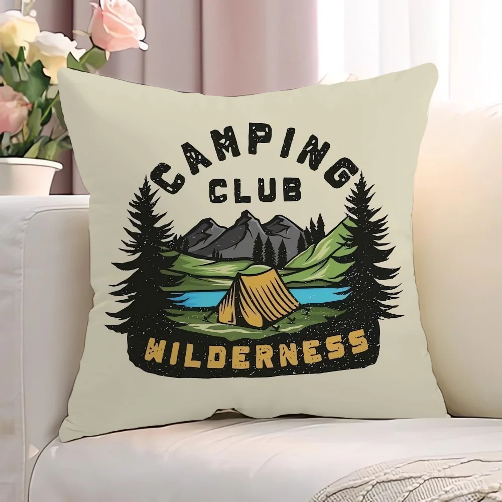 Camping Decorative Cushions for Sofa Chair Cushion Cover 45x45cm Pillowcase 45*45 Pillow Hugs Pillowcases 40x40 Short Plush Body