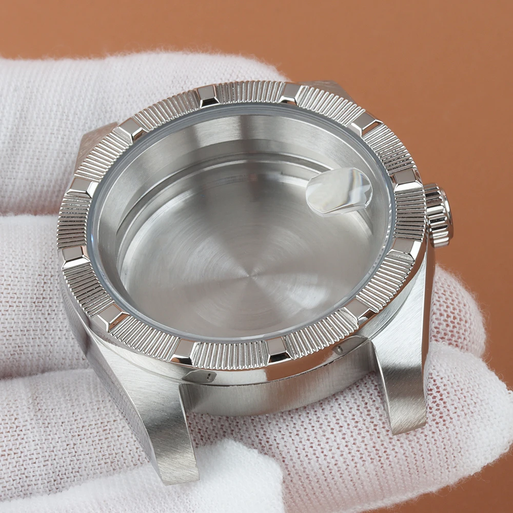 NH35 Case 39mm Steel Bezel Sapphire Glass Stainless Steel President/Oyster Bracelet For NH35 NH36 Movement Mods Watch Case