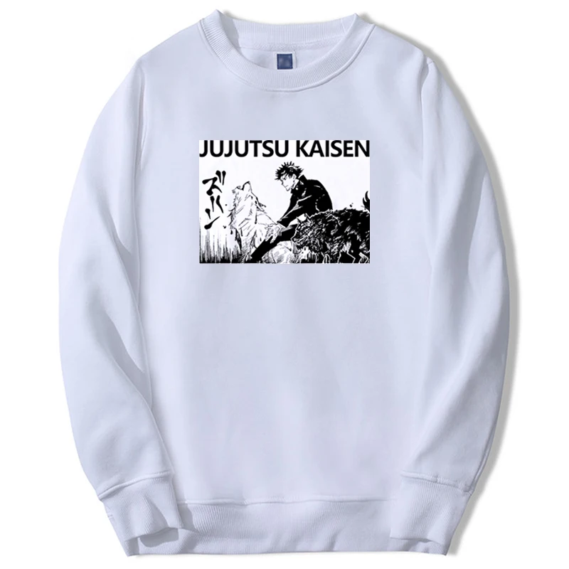 Jujutsu Kaisen moletons para homens e mulheres, Hoodie gráfico de anime, Oversize Crewneck, Fushiguro Megumi, Harajuku Streetwear, novo