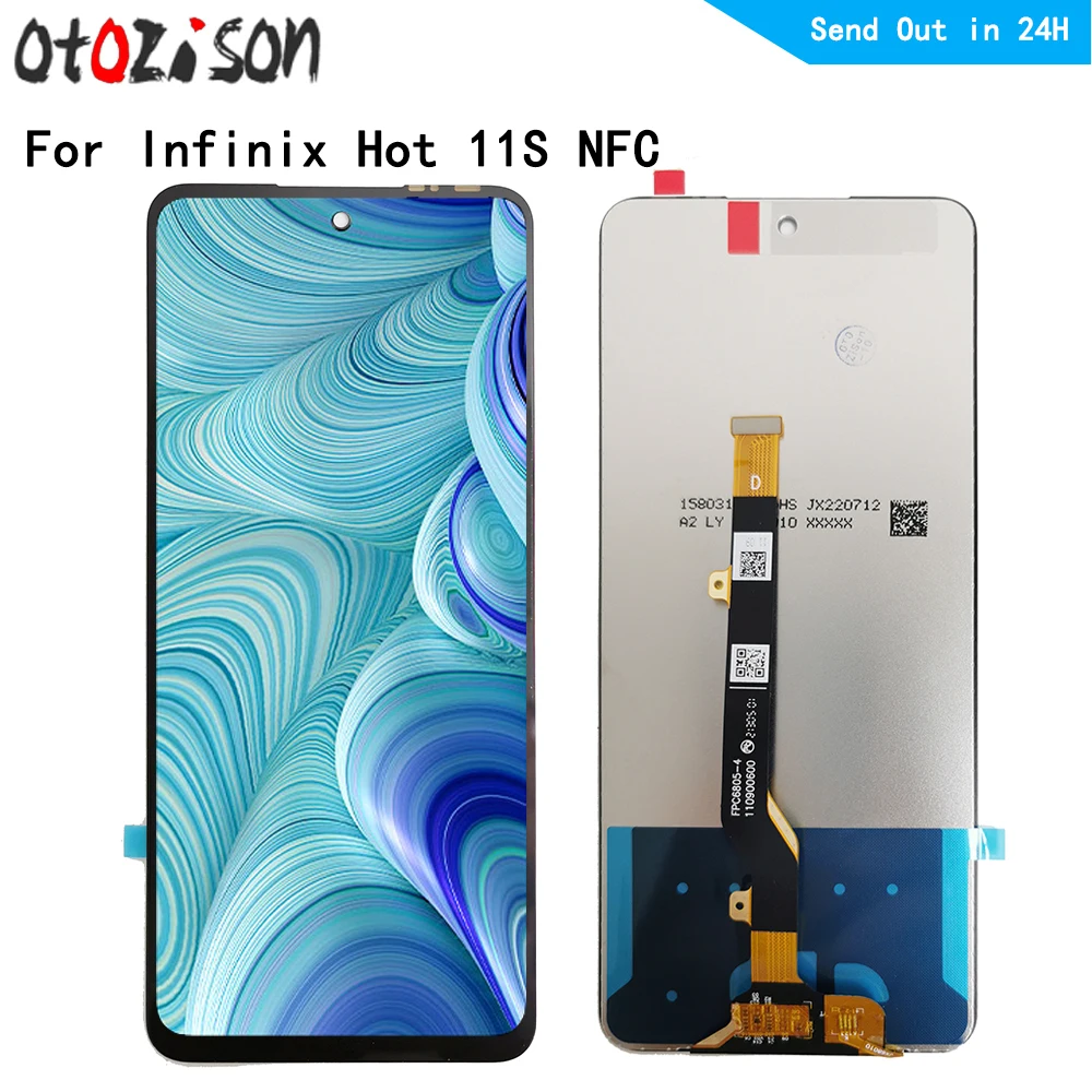 

Hot11s NFC LCD 6.78" IPS Screen For Infinix Hot 11s NFC LCD Display Touch Panel Screen Digitizer With Frame Assembly