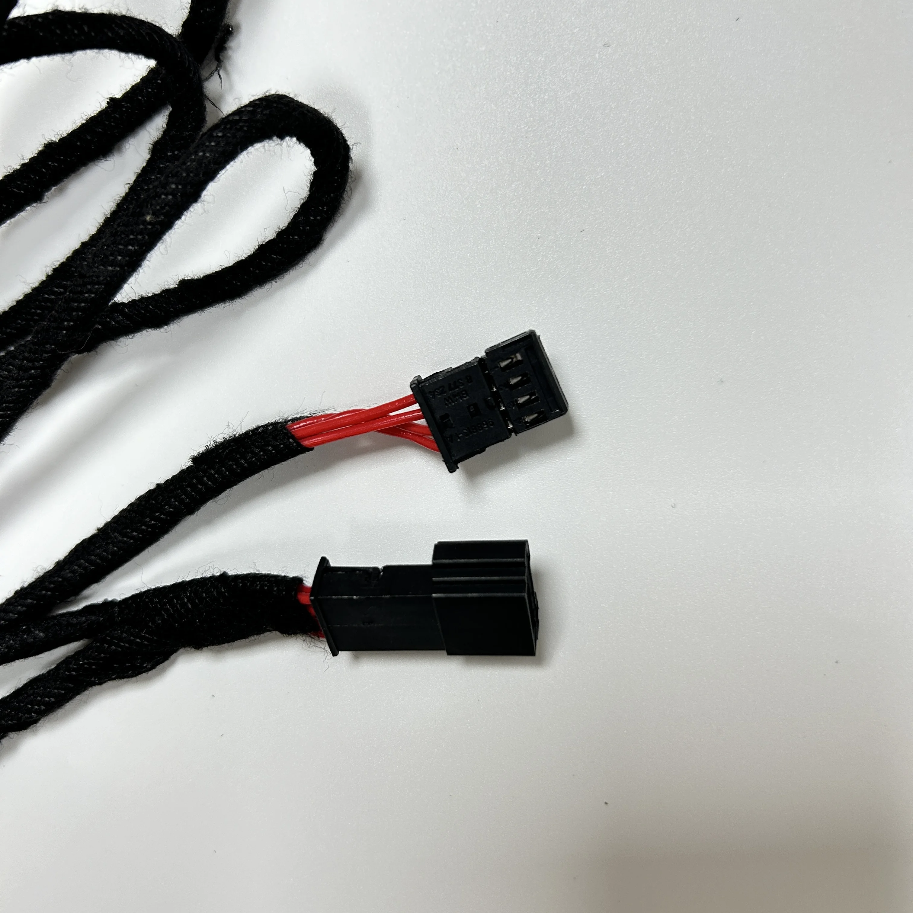 B MW non-destructive installation of footwell light harness, front footwell light adapter, rear footwell light installation