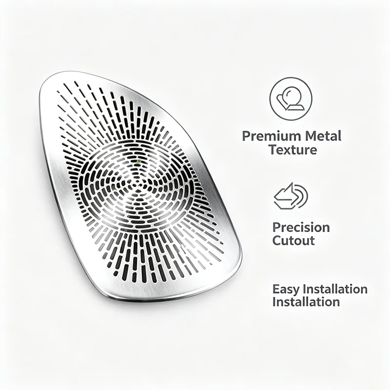 For BYD SEALION 7 EV Stainless Steel Dash Air Vent Speaker Dust Cover Front Windshield Outlet Metal Decor Interior Accessories
