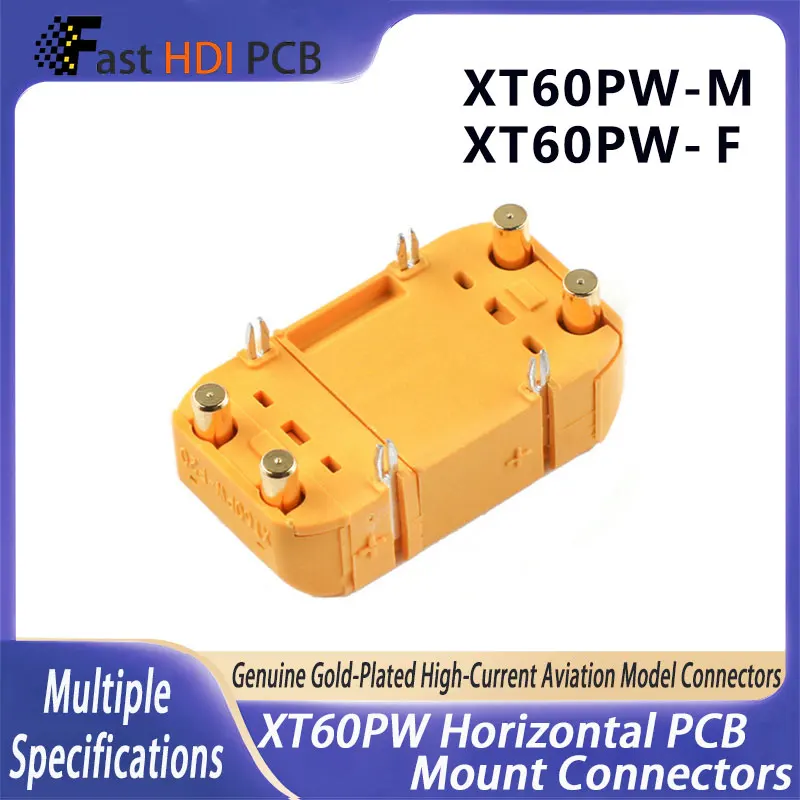 XT60PW PCB-Buchse Horizontal Stecker Buchse 45A 500V Leistungsstarker Stecker für FPV-Drohne Flugzeug Li-Ionen Akku