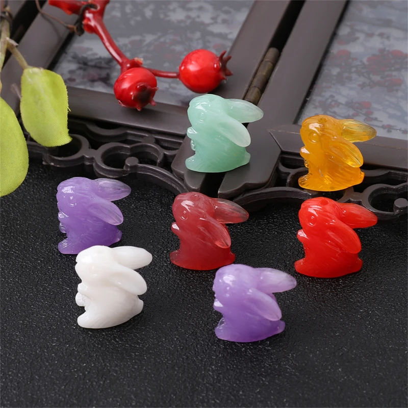 2Pcs 11/15x12mm Resin Beads Lotus/Rabbit Beads Delicate For DIY Bracelets Necklaces Pendants And Jewelry Making Accessories
