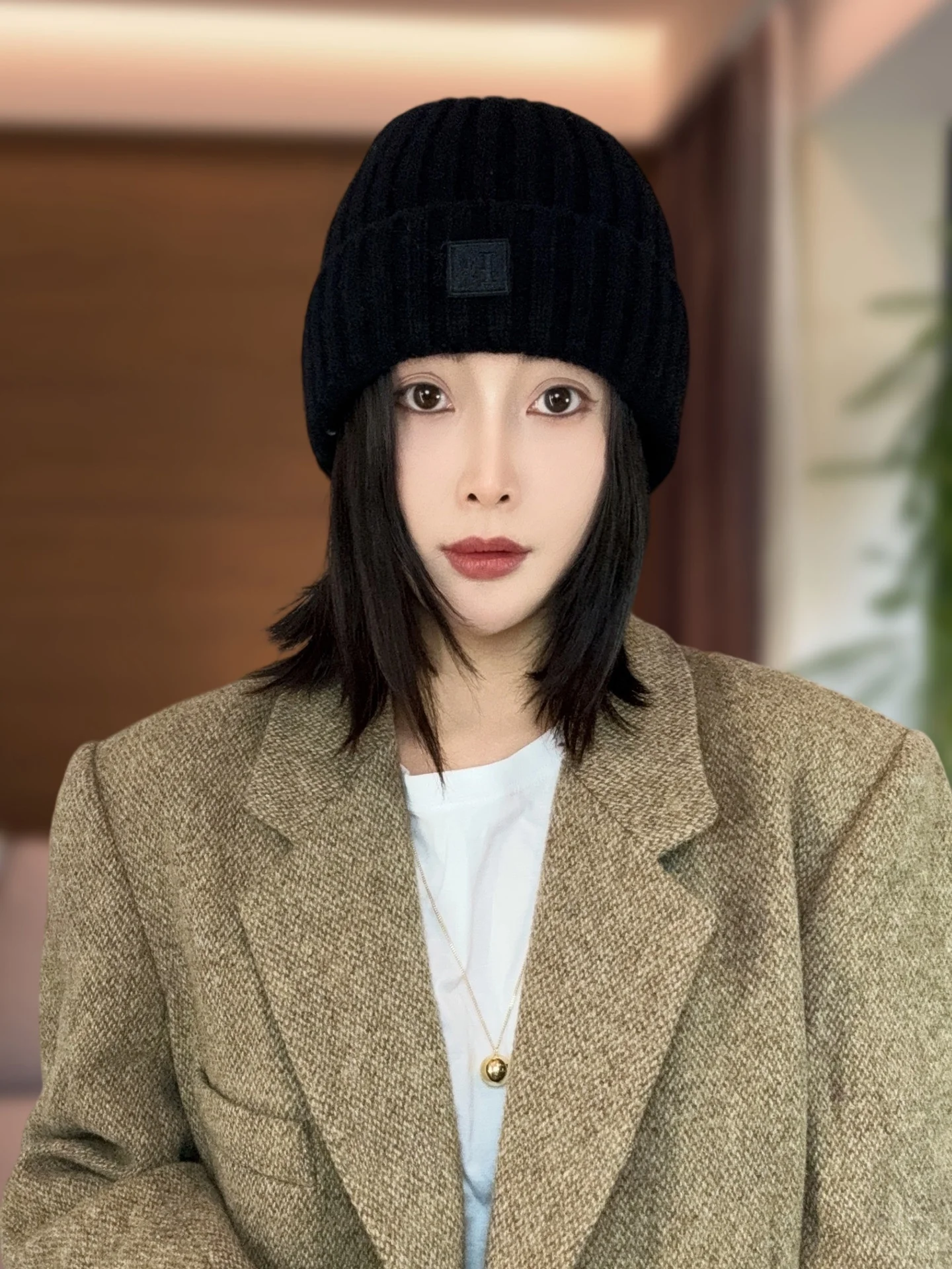 暖かいウールニット帽子-男性と女性用-冬の必需品-ファッショナブルで多用途-シンプルなデザイン-旅行に便利な折りたたみ式キャップ