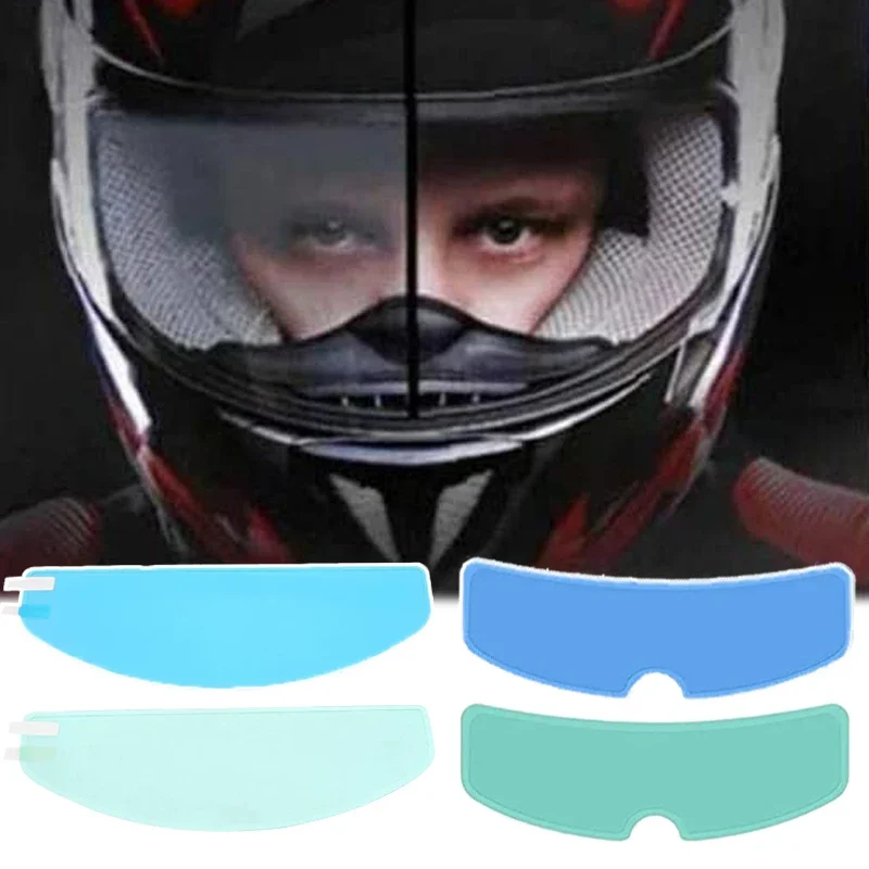 Universal Motorcycle Helmet Windshield Anti-fog Film and Rainproof Film Durable Nano Coating Sticker Film Helmet Accessories 1Pc