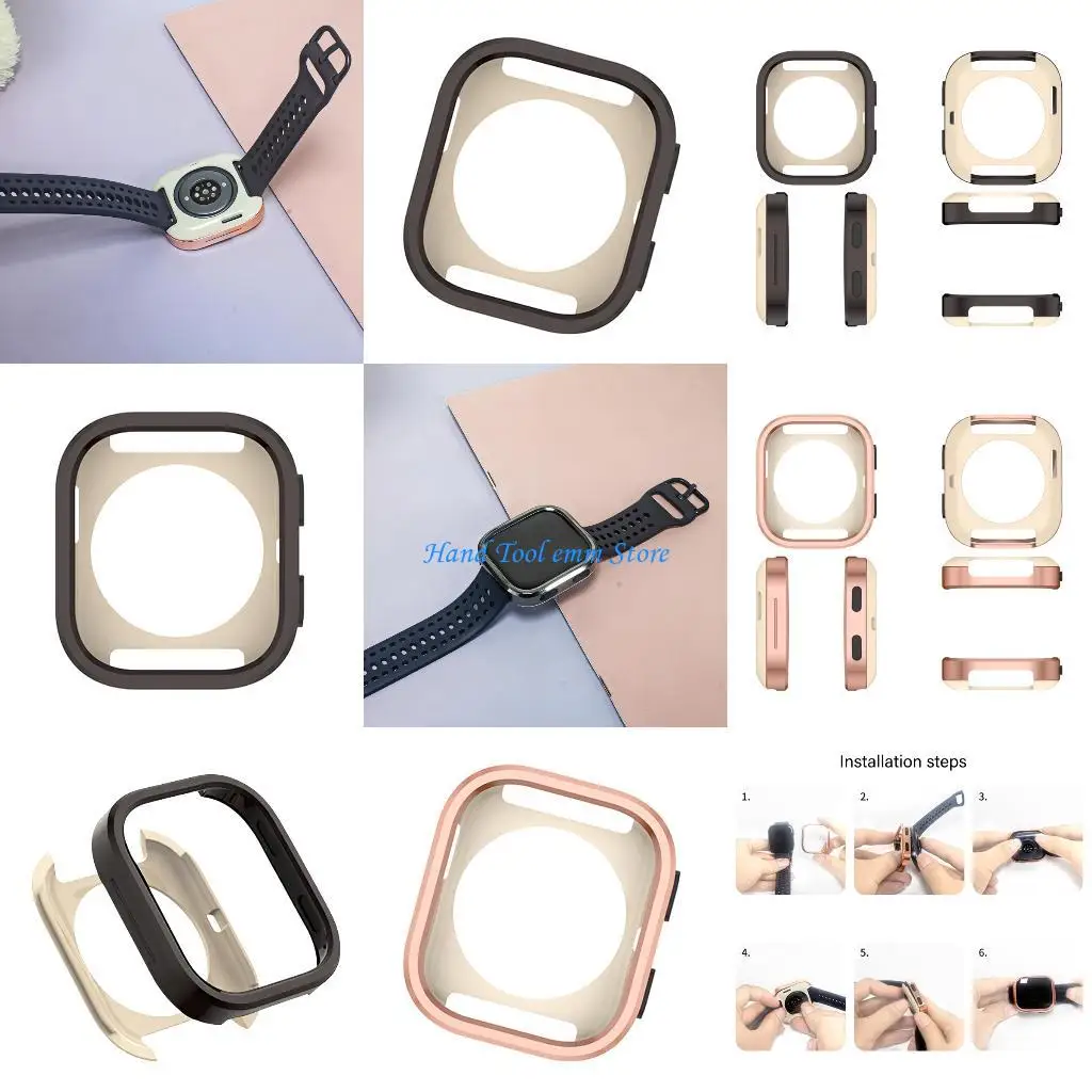 

H37F Fashionable Scratch Resistant Shell Metal Guard Housing For Bip 6 Smartwatch Enhancing Protective Multiple Color Styles