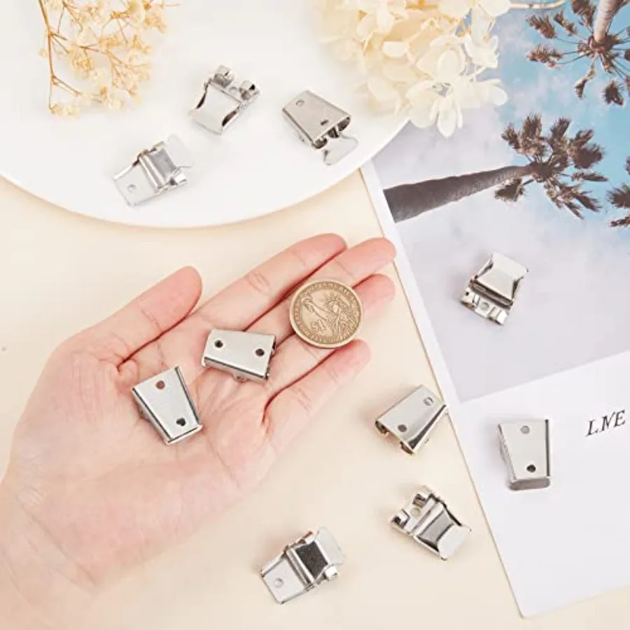 10 قطعة الحديد بولو التعادل المنزلق المشبك البلاتين اللون بولو التعادل مشبك اكسسوارات سطح أملس النتائج مجوهرات DIY بها بنفسك الحرفية الجدار