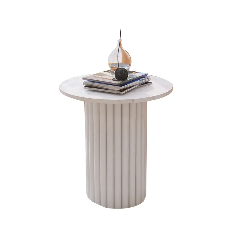 Light luxury simple modern Italian style, round table, living room sofa marble slate, small coffee table corner table