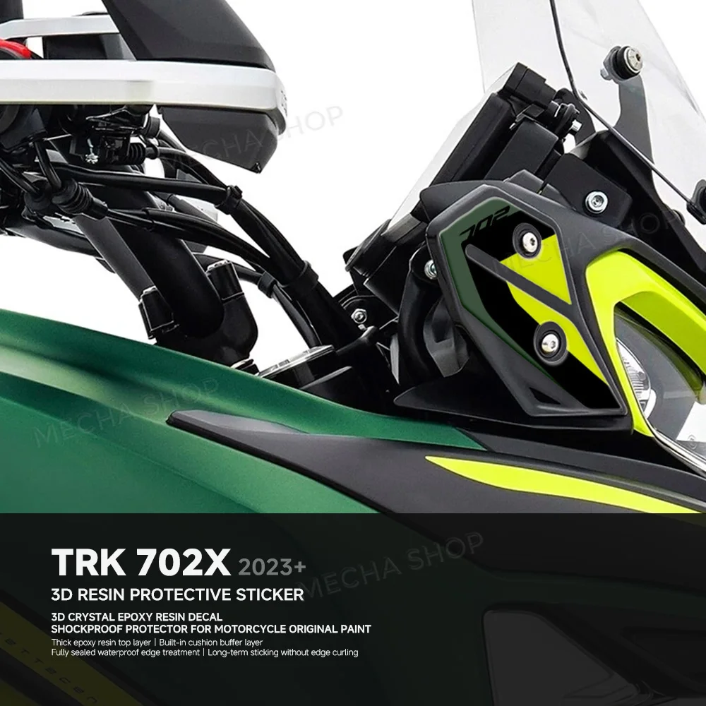 3D Resin Sticker Protection Kit – Motorcycle Handguard and Fairing Decals for Benelli TRK 702 X 2022-2024