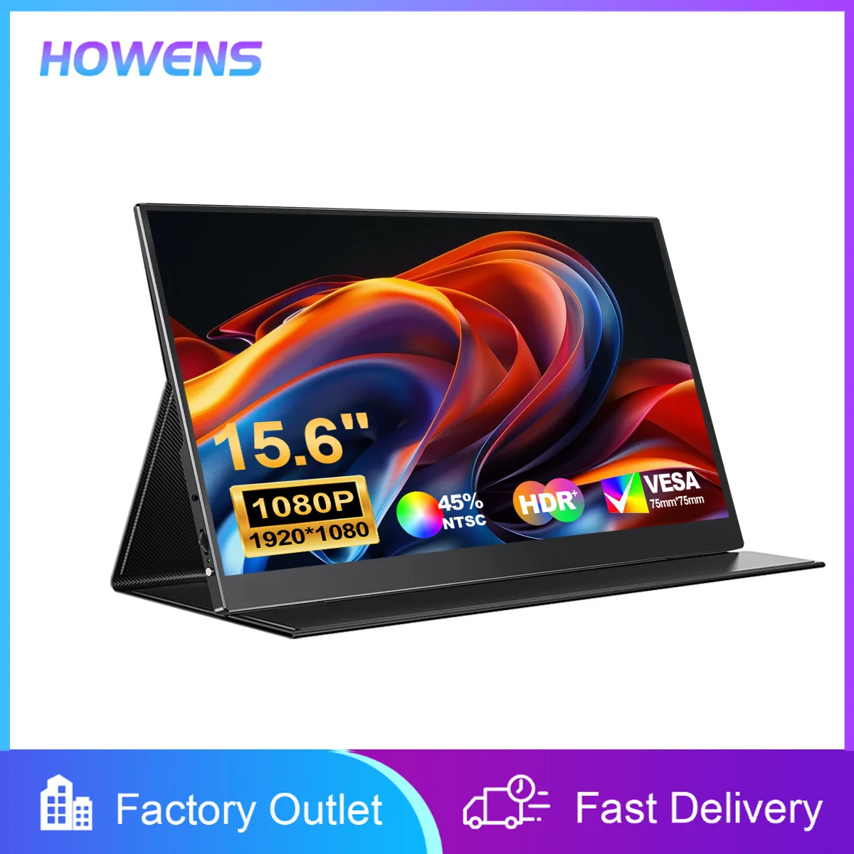 15.6/14 inch Portable Monitor FHD 1080P IPS 60hz USB-C Mini-HDMI External Second Screen for Mac Laptop PC Switch Xbox PS4/5 Xbox