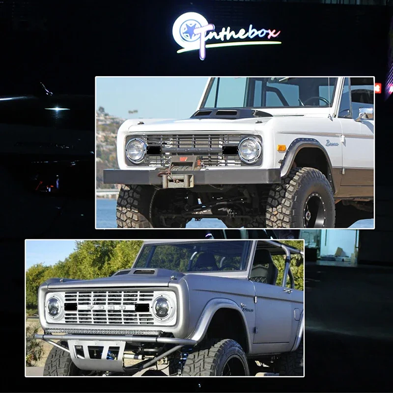 2 قطعة لفورد برونكو 1969-1977 الجبهة شواء بدوره مصباح إشارة وقوف السيارات غطاء خفيف قذائف عدة لا لمبة/مقبس اكسسوارات السيارات #6