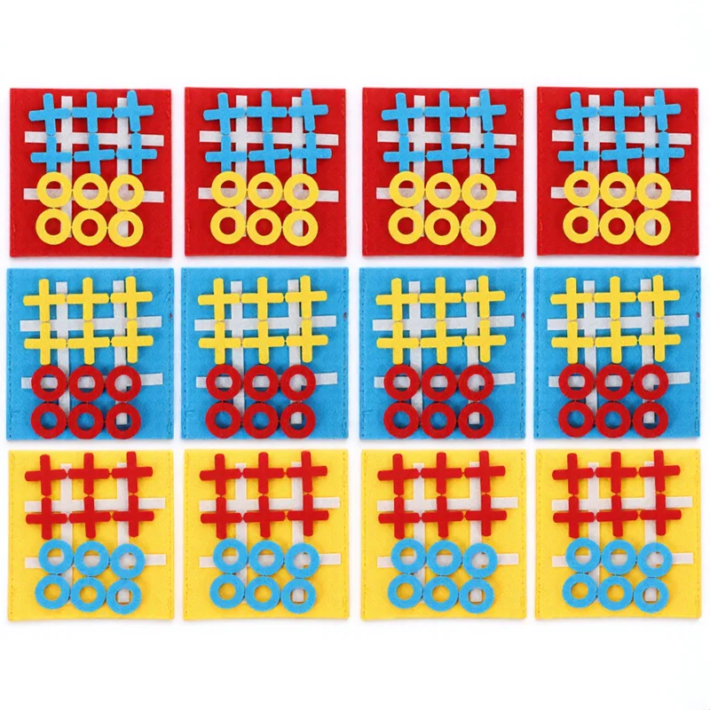 لعبة لوحة اللباد مكونة من 12 قطعة لعبة تطوير ذكاء الأطفال الوالدين والأطفال مجموعة ألعاب ألغاز تعليمية لسطح المكتب