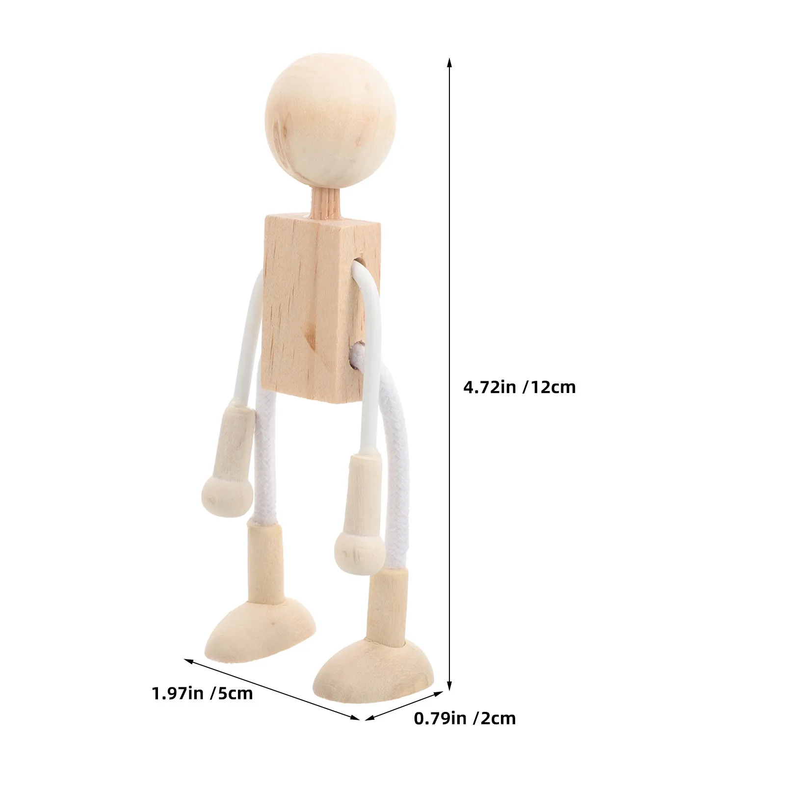 9Pcs Unpainted Wooden Peg Figures for DIY Painting Crafts, Christmas Decoration, Robot Bodies, Unfinished Wood Shapes