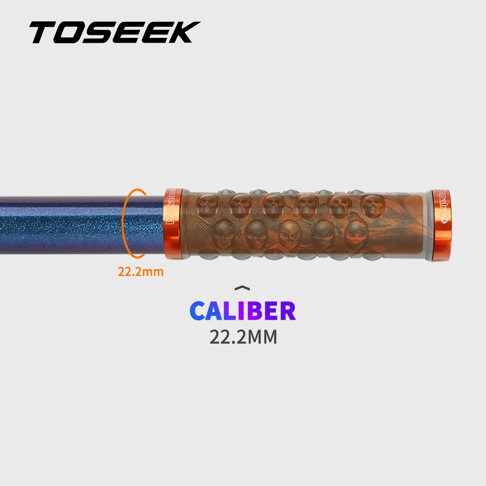 TOSEEK-Carbon Fiber Integrated Handlebar Stem, Mountain Bicycle Parts, Dazzle Blue to Purple Glossy, 17 Degrees, MTB