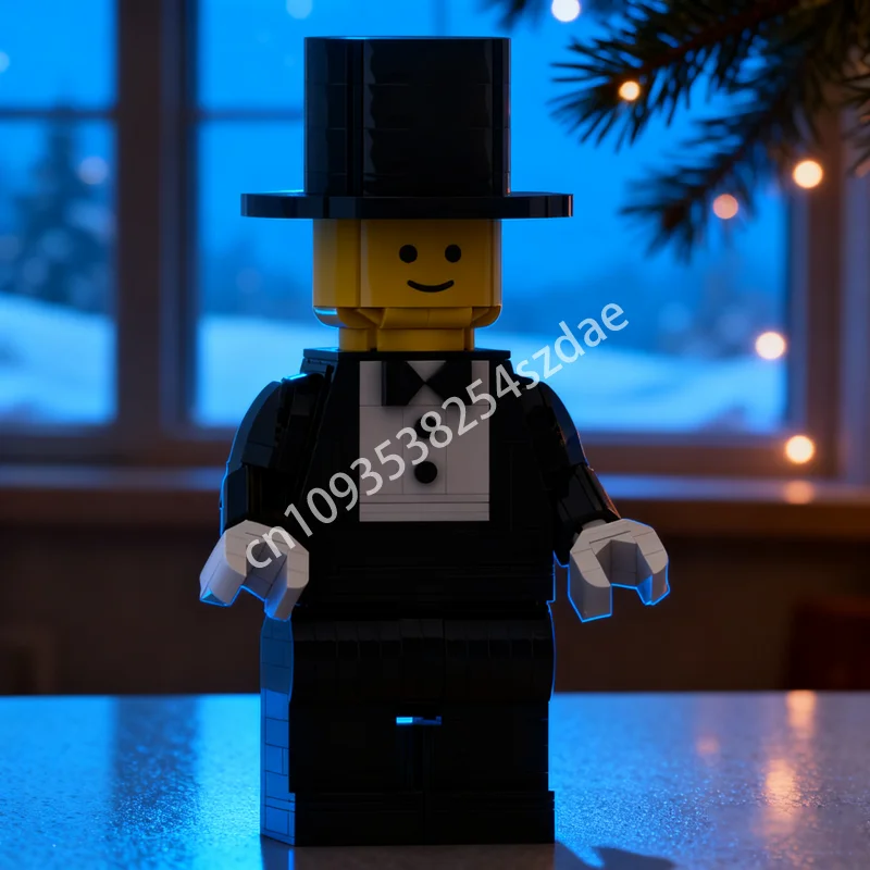 

745 шт. MOC Up масштабная минифигурка жениха, модель строительных блоков, строительная сборка, игрушка «сделай сам», креативная идея, Рождественский подарок на день рождения