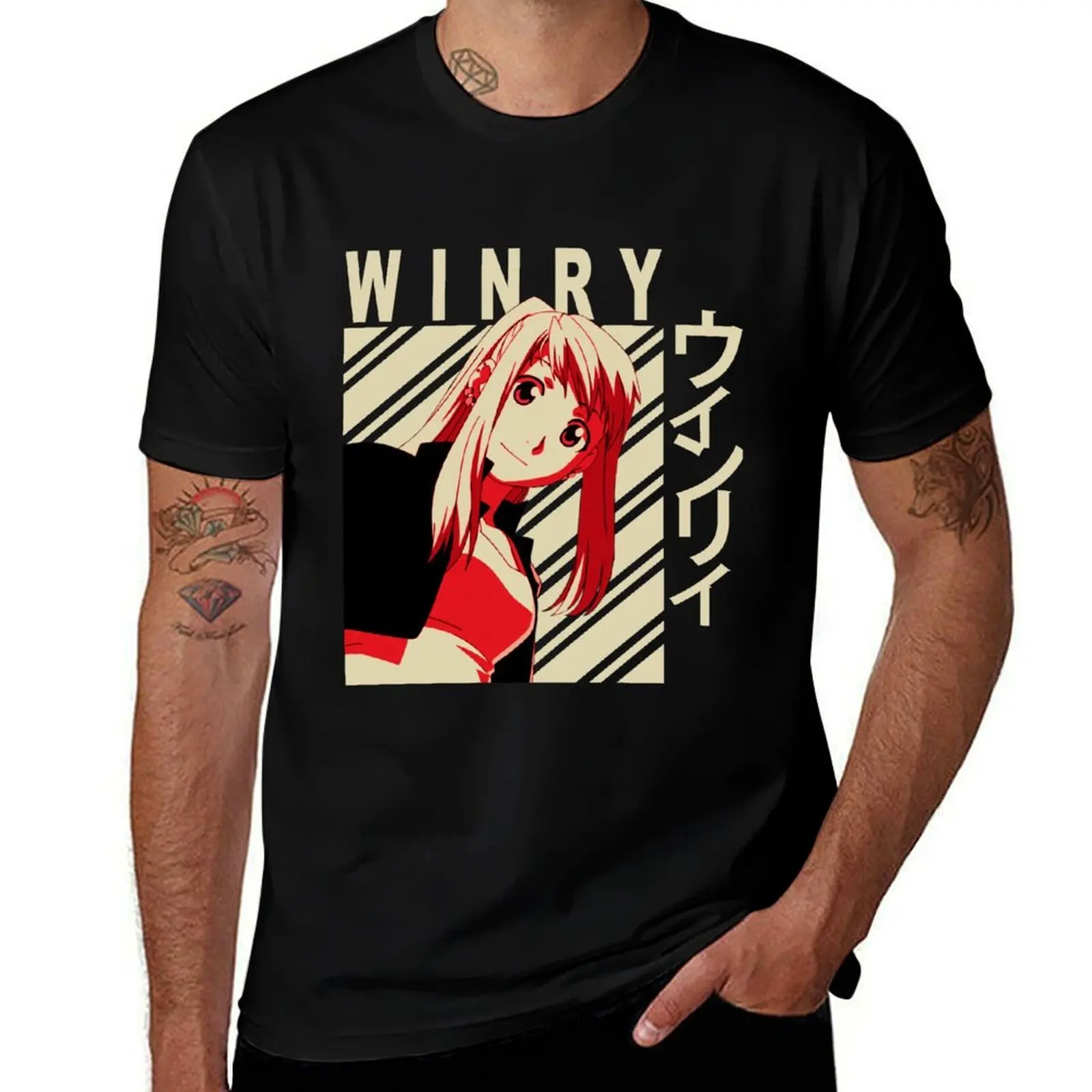 

Winry Rockbell - Vintage Art T-Shirt man t shirt cotton high quality man t shirt luxury T-Shirt