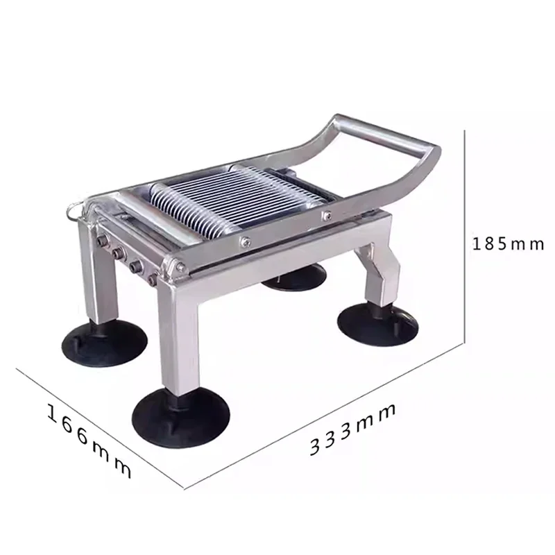 Rebanador Manual de patatas de acero inoxidable, rebanador de limón, cortador de verduras, procesador de alimentos de 5MM/10MM/15MM