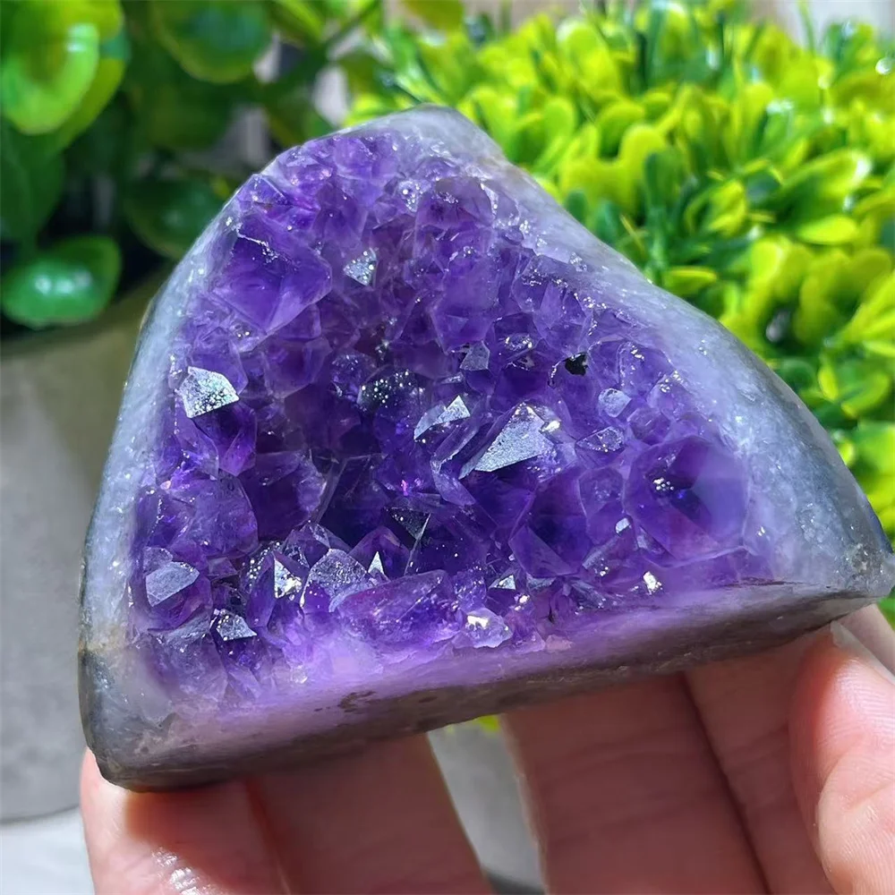 Amethyst Cluster Natural Crystal Free Form Stone Home Decorat Quartz Specimen Healing Meditation
