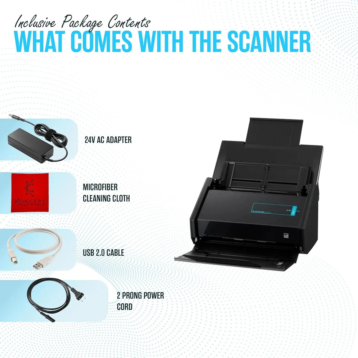 YINZAM Fujitsu IX500 USB Speed Cloud Enabled Document,Photo&Receipt Scanner for Mac&PC  ADF High Speed Duplex Document Scanner
