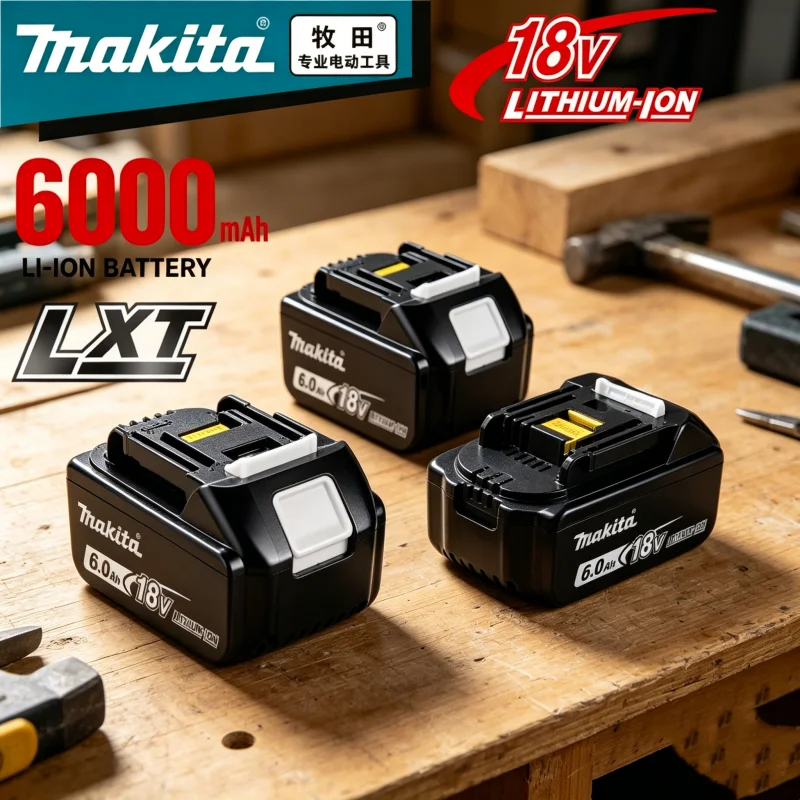 

Makita Original 18V 6.0Ah Replaceable LED Lithium-ion Battery LXT BL1860B BL1860 Rechargeable Power Tool Battery