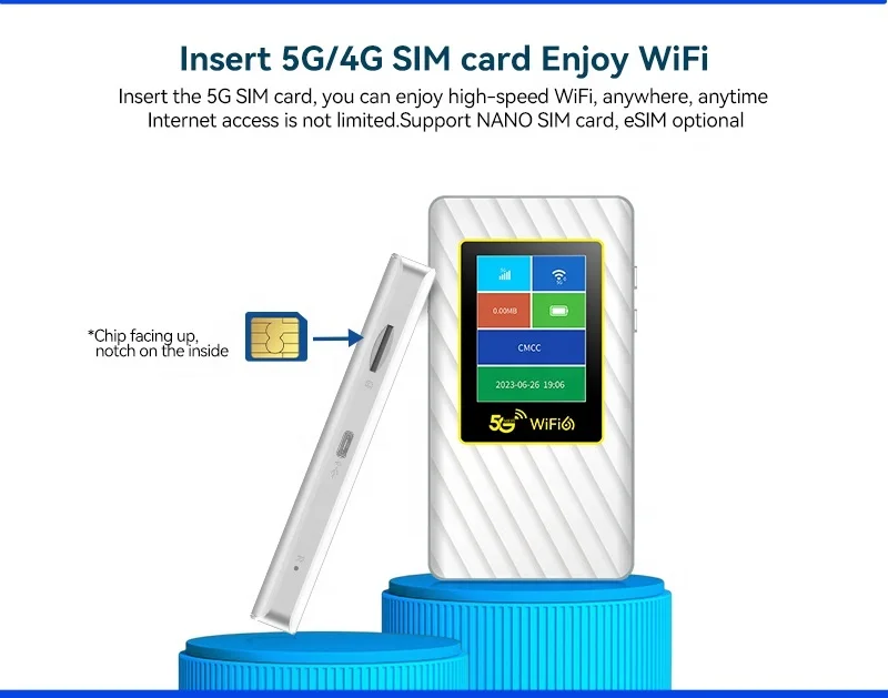 5G Mobiler WLAN-Router 5000 mAh Akku