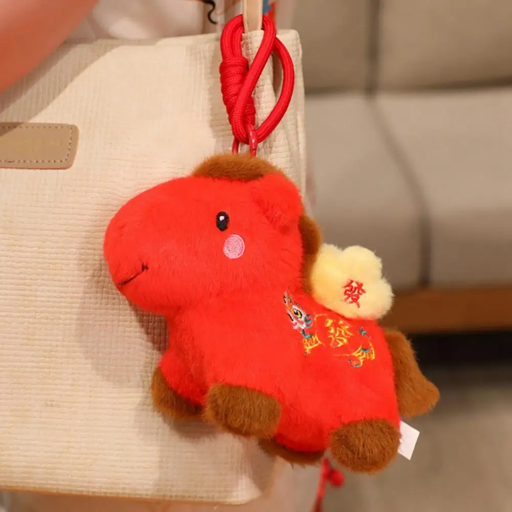 

Horse Plush Doll Keychain Chinese Zodiac Year of The Horse Plushie New Year Mascot Ornament Good Luck Blessings Horse Plushie