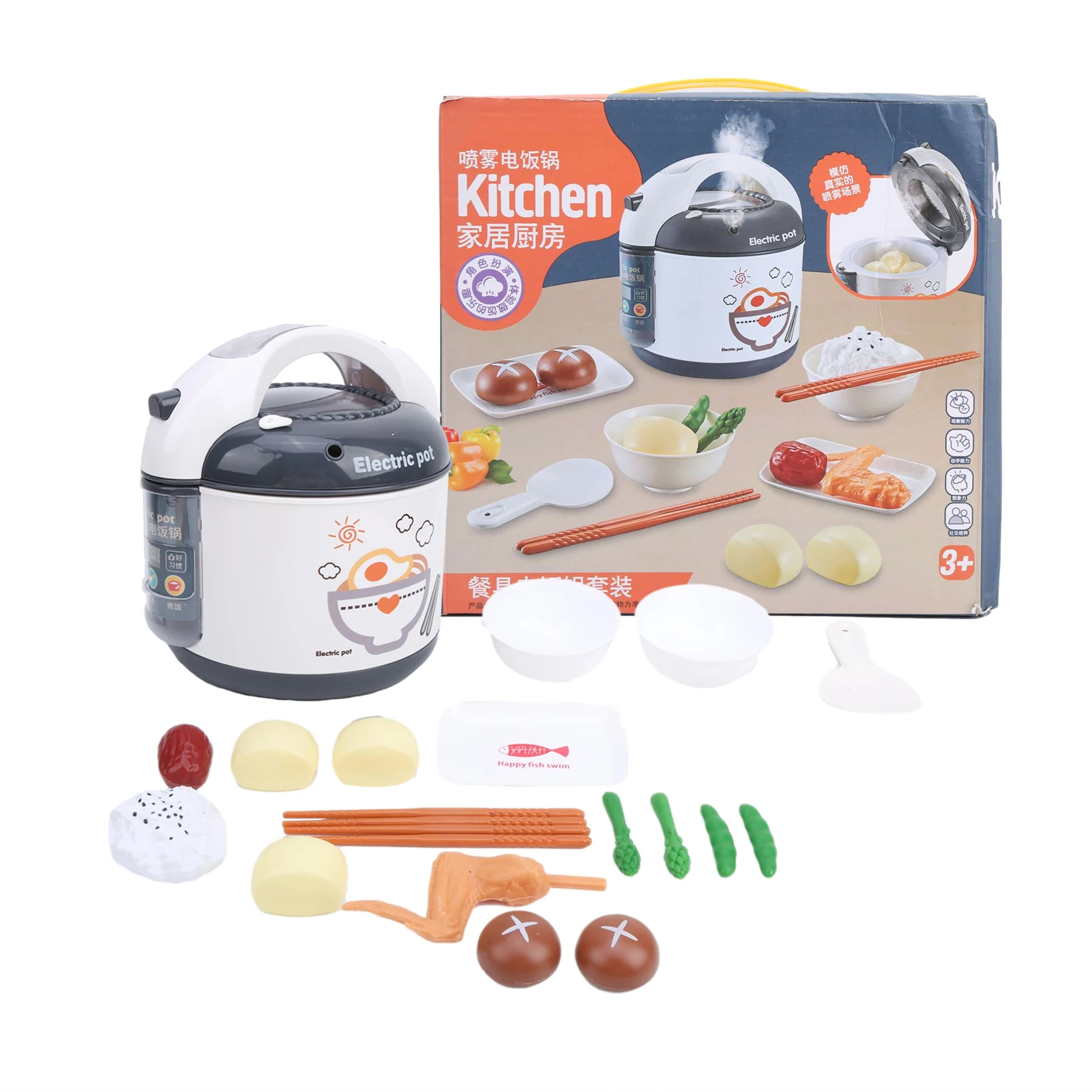 ZK30 Crianças Panela de Arroz Brinquedo Simulação de Plástico Crianças Utensílios de Cozinha Conjunto de Brinquedos