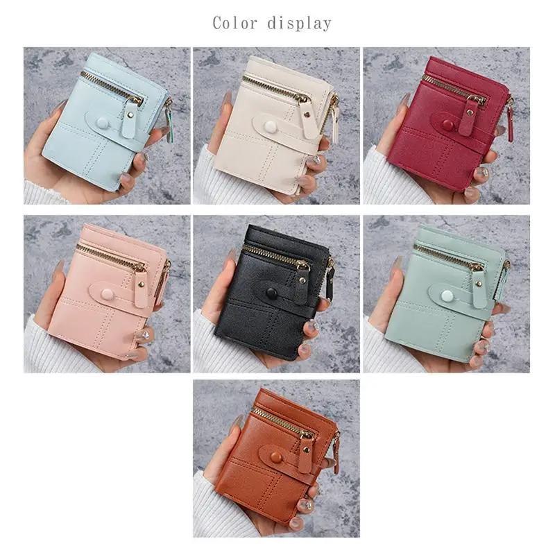 Schlanke Damen-Geldbörse aus PU-Leder mit Reißverschluss-Münzfach und mehreren Kartenfächern, perfekt für den täglichen Gebrauch, Outdoor-Einkäufe und Reisen. – Detail 9