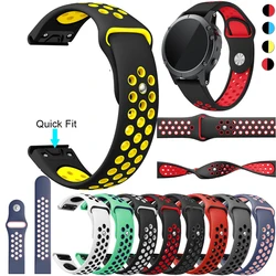 26 20 22mm Sport Silicone Watchband Wriststrap For Garmin Fenix 6X 6 6S Pro 5X 5 5S 7X 7 7S 3HR Easy Fit Quick Release Bracelets