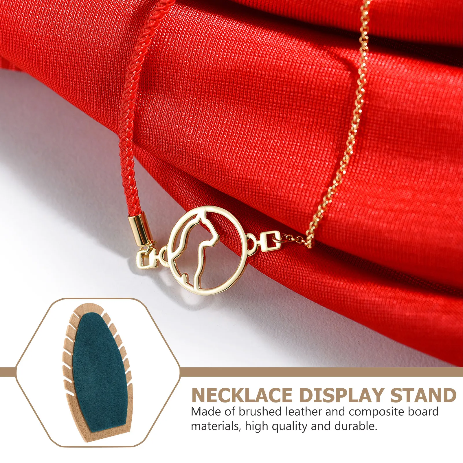 

Wooden Necklace Display Stand Sturdy Jewelry Organizer Compact Size Jewelry Showcase Rack Suitable for Home Shop Use